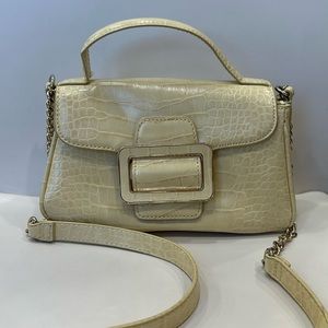 ZARA Handbag | Yellow with Gold Detailing